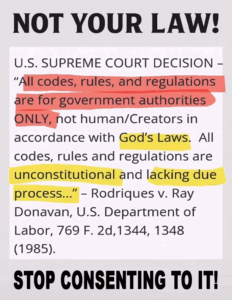 It's not your law